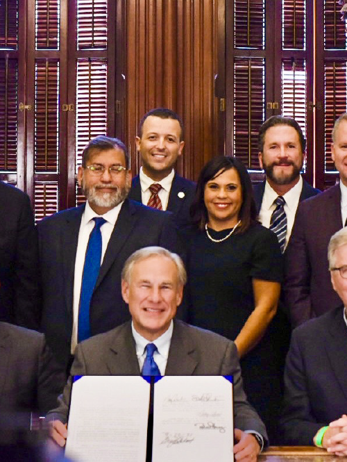 Jorge Martinez, Gov. Greg Abbott SB2 2021 Signing